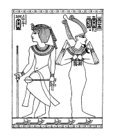 A coloring page of the old egypt